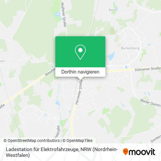 Ladestation für Elektrofahrzeuge Karte