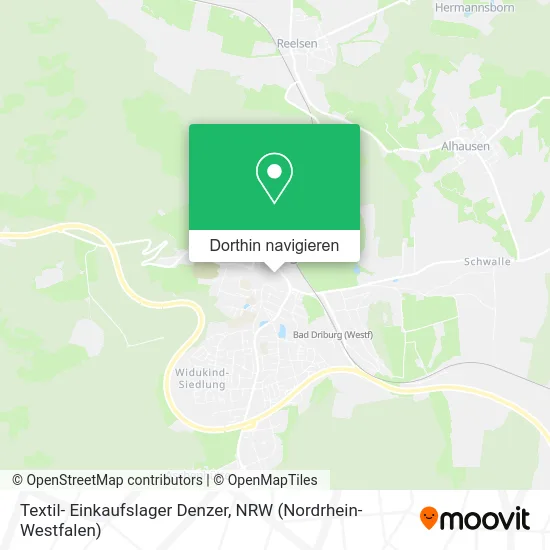 Textil- Einkaufslager Denzer Karte