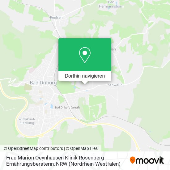 Frau Marion Oeynhausen Klinik Rosenberg Ernährungsberaterin Karte
