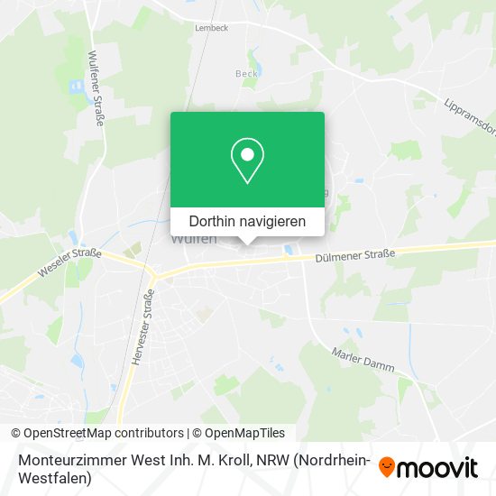 Monteurzimmer West Inh. M. Kroll Karte