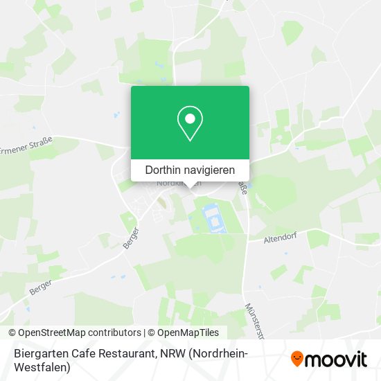 Biergarten Cafe Restaurant Karte