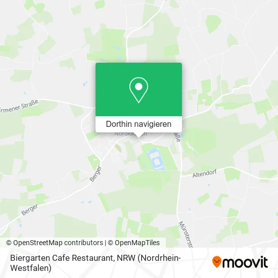 Biergarten Cafe Restaurant Karte