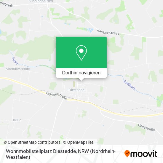 Wohnmobilstellplatz Diestedde Karte