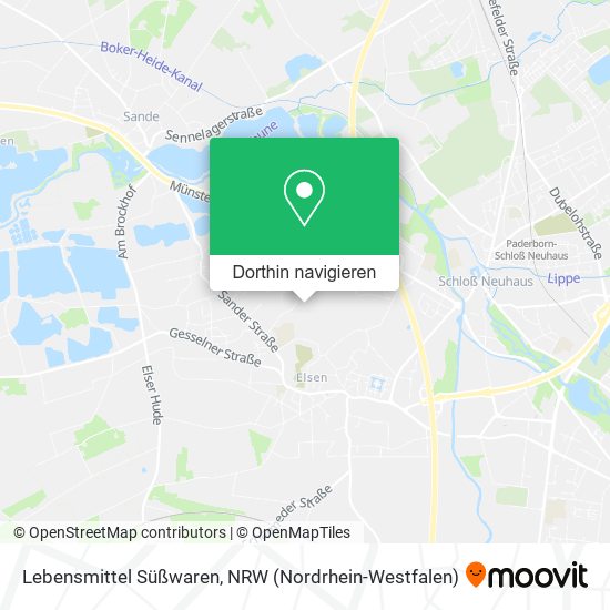 Lebensmittel Süßwaren Karte