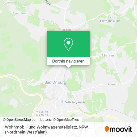 Wohnmobil- und Wohnwagenstellplatz Karte