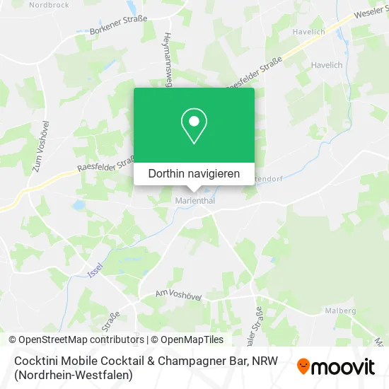 Cocktini Mobile Cocktail & Champagner Bar Karte