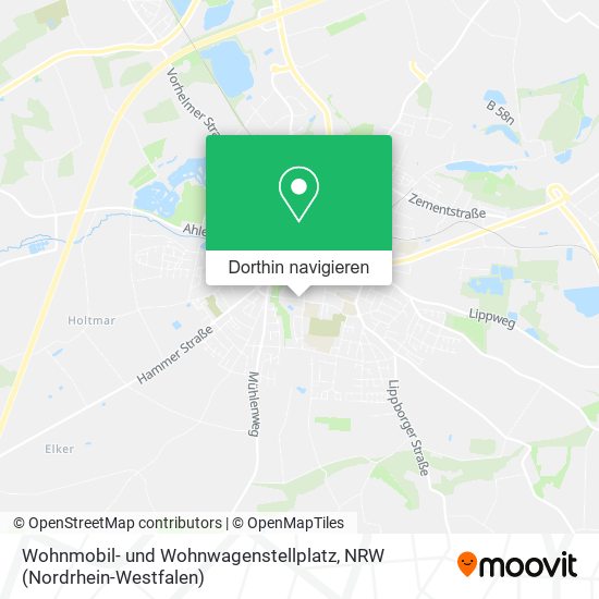 Wohnmobil- und Wohnwagenstellplatz Karte