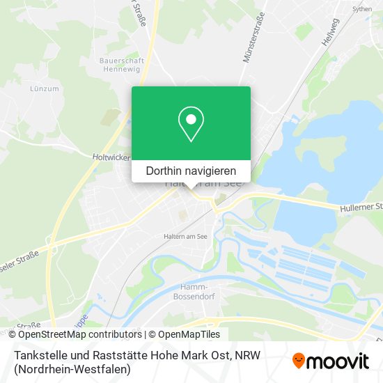 Tankstelle und Raststätte Hohe Mark Ost Karte