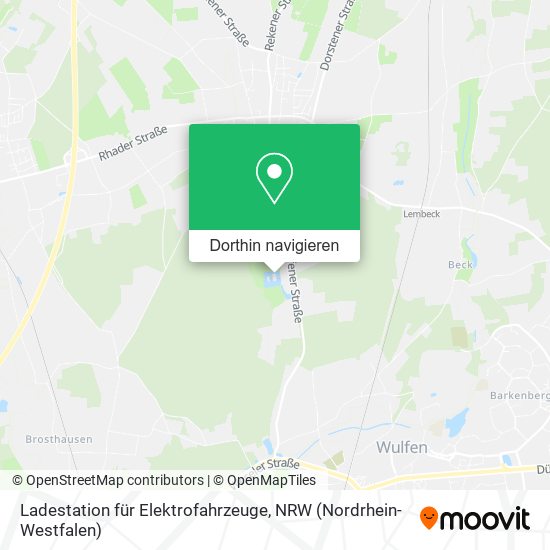 Ladestation für Elektrofahrzeuge Karte