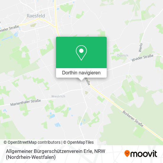 Allgemeiner Bürgerschützenverein Erle Karte