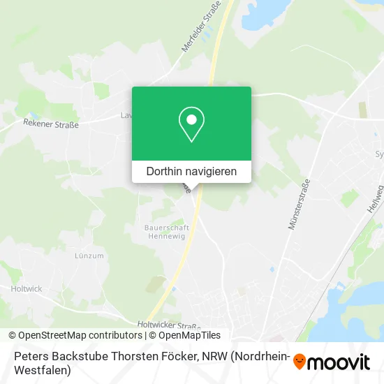 Peters Backstube Thorsten Föcker Karte