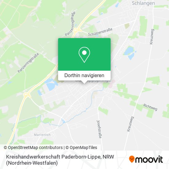 Kreishandwerkerschaft Paderborn-Lippe Karte