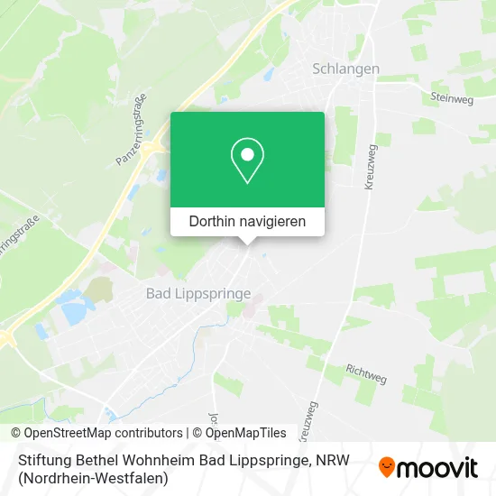 Stiftung Bethel Wohnheim Bad Lippspringe Karte