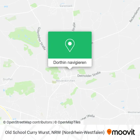 Old School Curry Wurst Karte