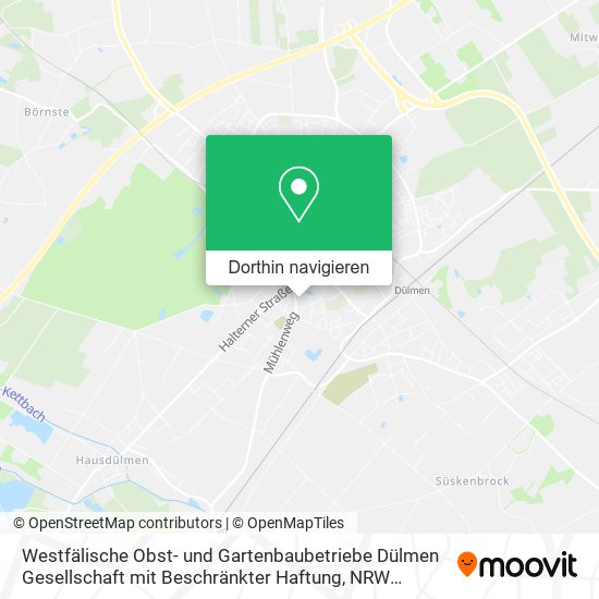 Westfälische Obst- und Gartenbaubetriebe Dülmen Gesellschaft mit Beschränkter Haftung Karte