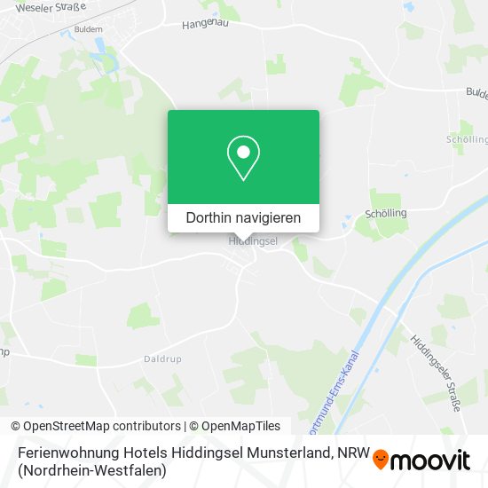 Ferienwohnung Hotels Hiddingsel Munsterland Karte
