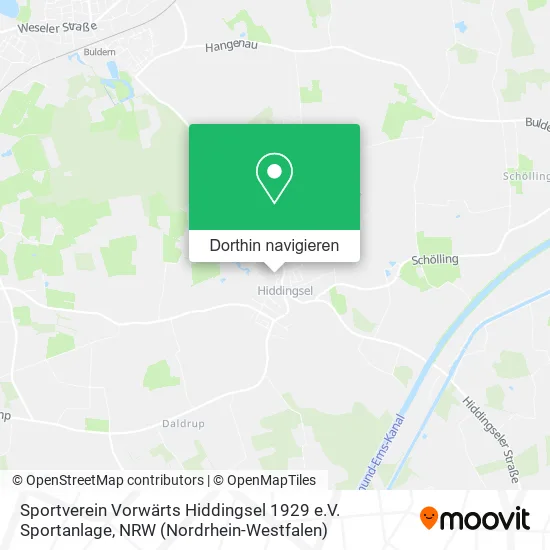 Sportverein Vorwärts Hiddingsel 1929 e.V. Sportanlage Karte