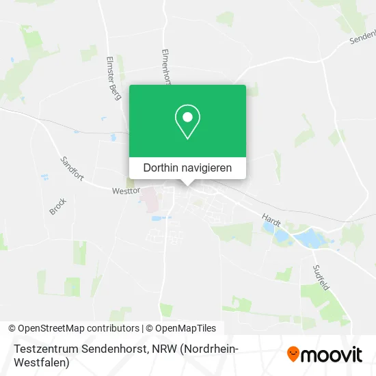 Testzentrum Sendenhorst Karte