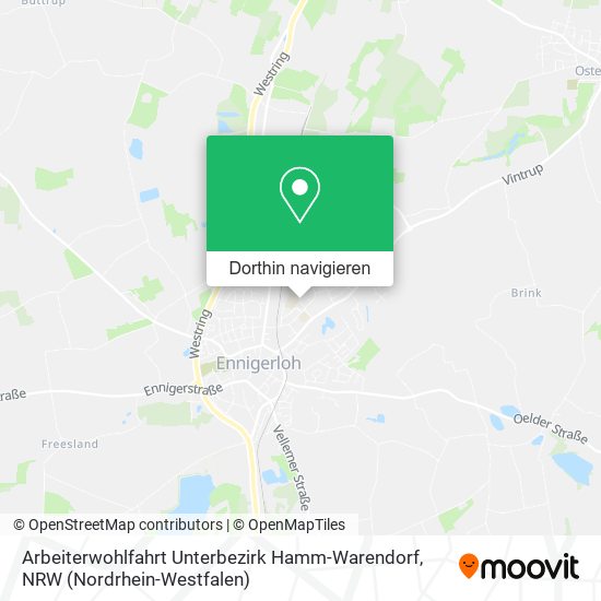 Arbeiterwohlfahrt Unterbezirk Hamm-Warendorf Karte