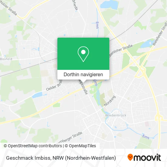 Geschmack Imbiss Karte