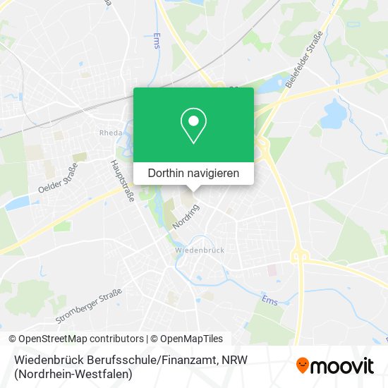 Wiedenbrück Berufsschule / Finanzamt Karte