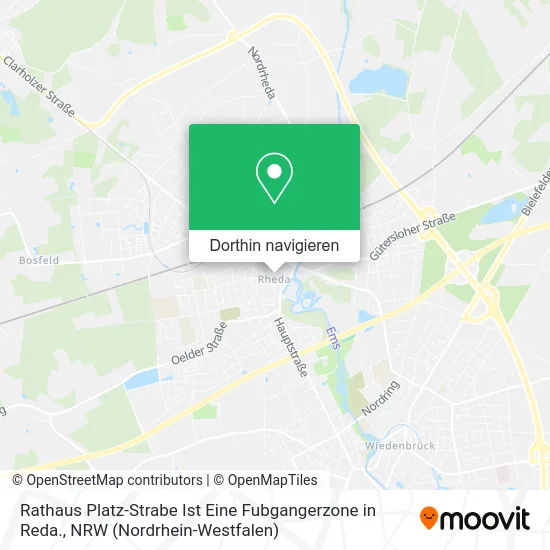 Rathaus Platz-Strabe Ist Eine Fubgangerzone in Reda. Karte