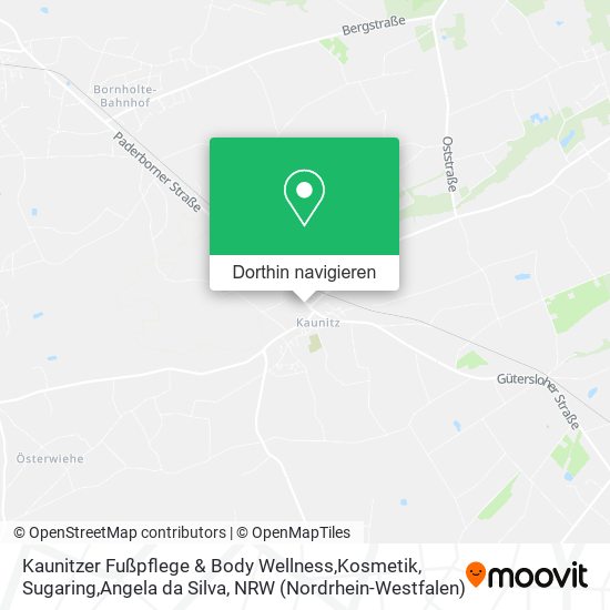 Kaunitzer Fußpflege & Body Wellness,Kosmetik, Sugaring,Angela da Silva Karte