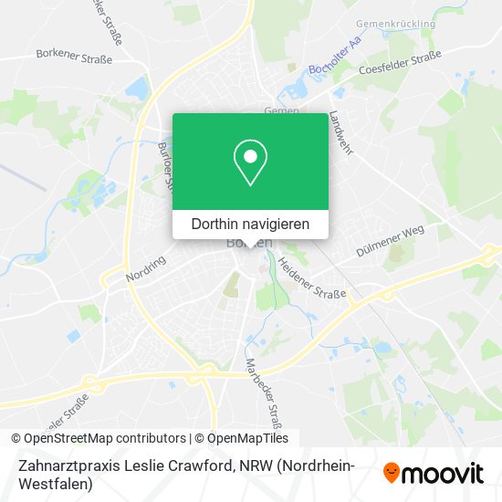 Zahnarztpraxis Leslie Crawford Karte