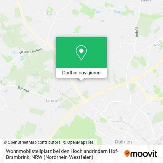 Wohnmobilstellplatz bei den Hochlandrindern Hof-Brambrink Karte