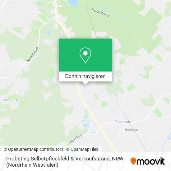Pröbsting Selbstpflückfeld & Verkaufsstand Karte