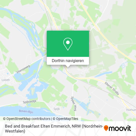 Bed and Breakfast Elten Emmerich Karte