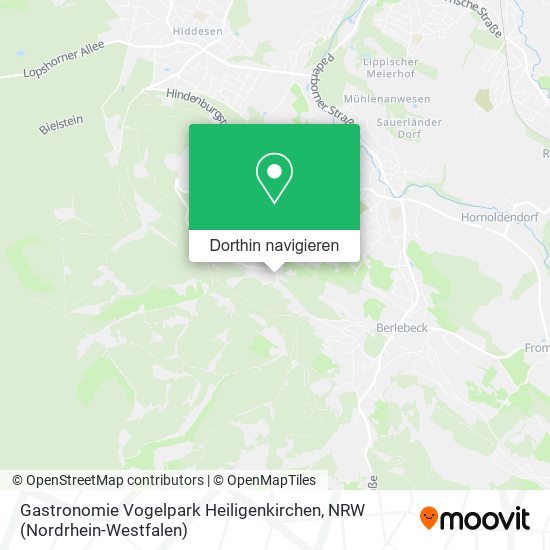 Gastronomie Vogelpark Heiligenkirchen Karte