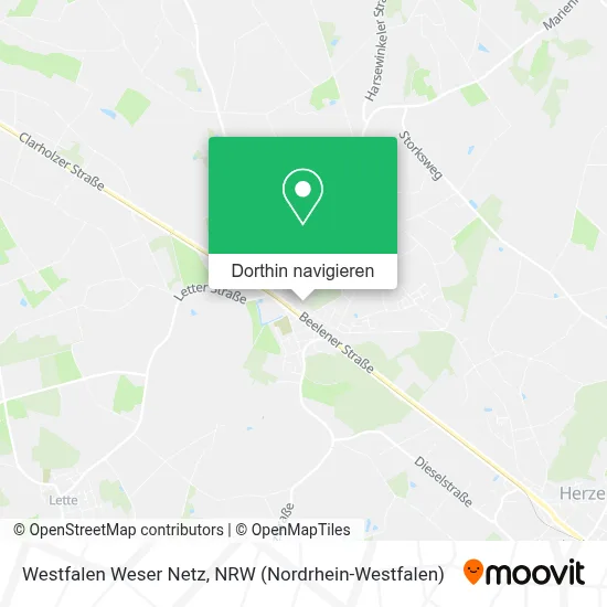 Westfalen Weser Netz Karte