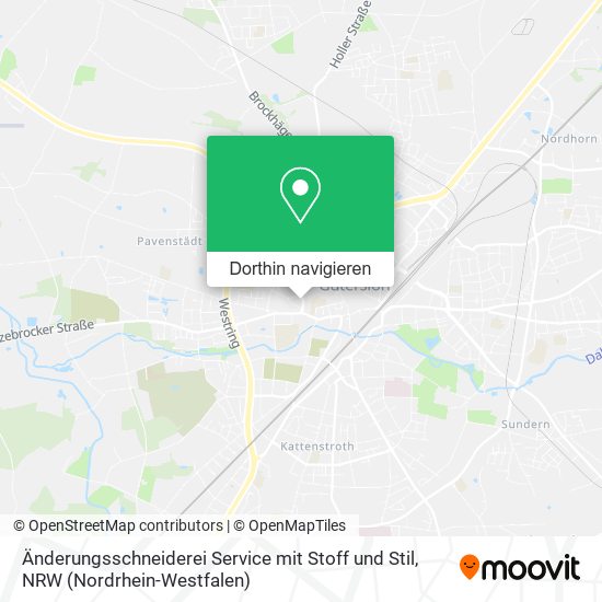 Änderungsschneiderei Service mit Stoff und Stil Karte