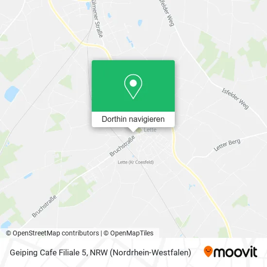 Geiping Cafe Filiale 5 Karte