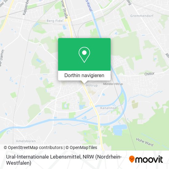 Ural-Internationale Lebensmittel Karte