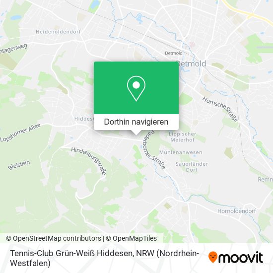 Tennis-Club Grün-Weiß Hiddesen Karte
