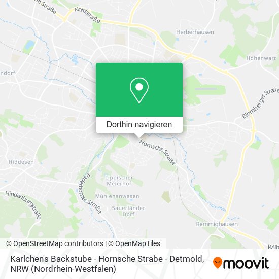 Karlchen's Backstube - Hornsche Strabe - Detmold Karte