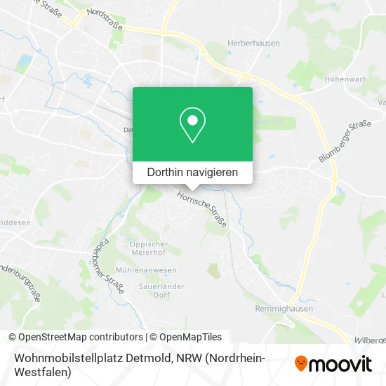 Wohnmobilstellplatz Detmold Karte