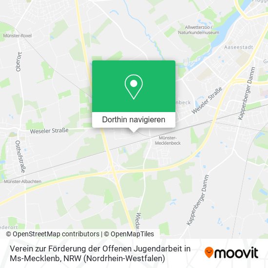 Verein zur Förderung der Offenen Jugendarbeit in Ms-Mecklenb Karte