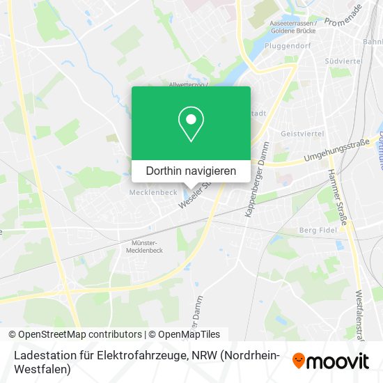 Ladestation für Elektrofahrzeuge Karte