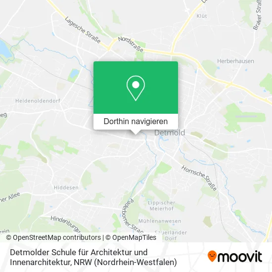 Detmolder Schule für Architektur und Innenarchitektur Karte