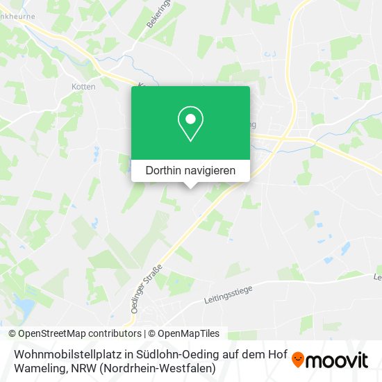 Wohnmobilstellplatz in Südlohn-Oeding auf dem Hof Wameling Karte
