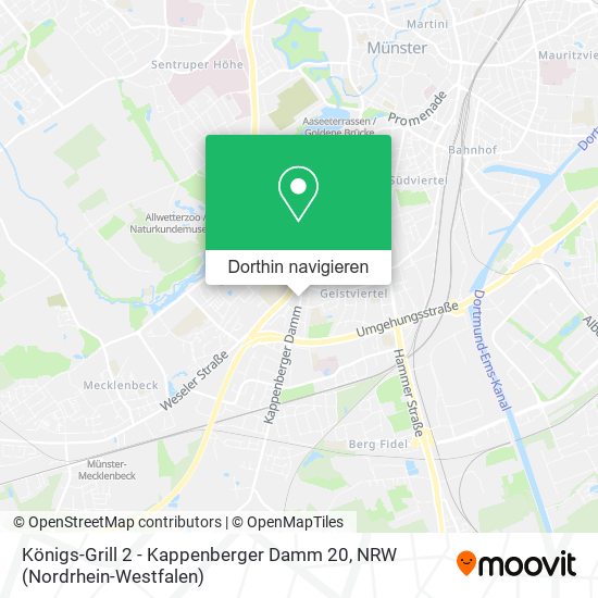 Königs-Grill 2 - Kappenberger Damm 20 Karte