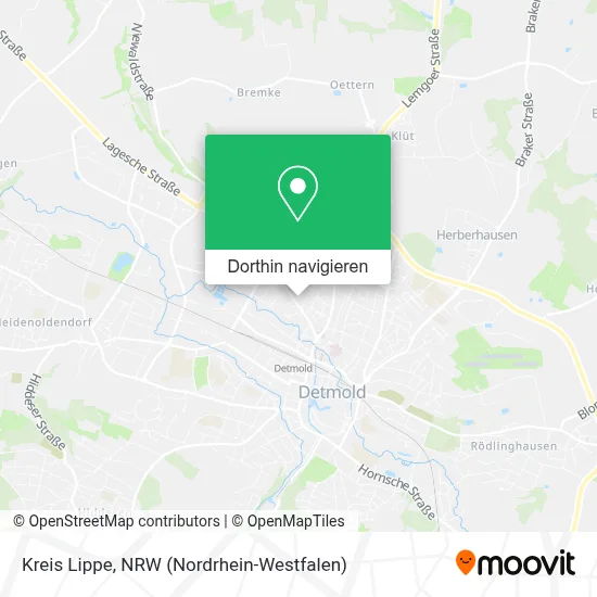 Kreis Lippe Karte