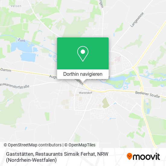 Gaststätten, Restaurants Simsik Ferhat Karte