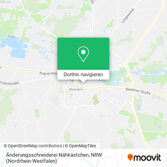 Änderungsschneiderei Nähkästchen Karte