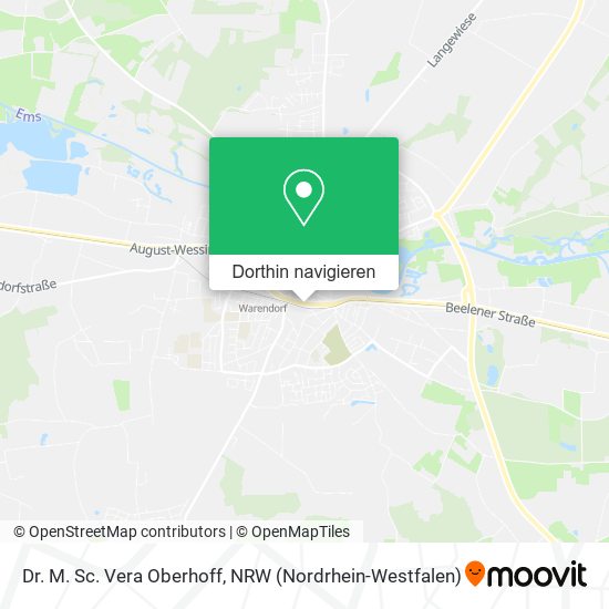 Dr. M. Sc. Vera Oberhoff Karte