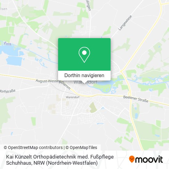 Kai Künzelt Orthopädietechnik med. Fußpflege Schuhhaus Karte