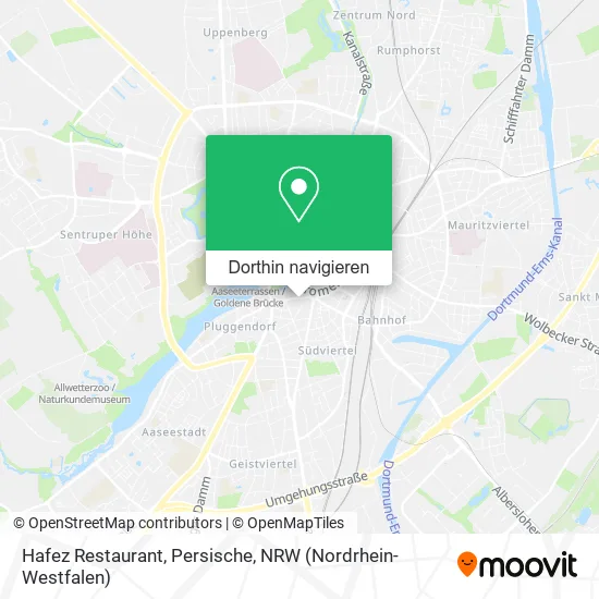 Hafez Restaurant, Persische Karte